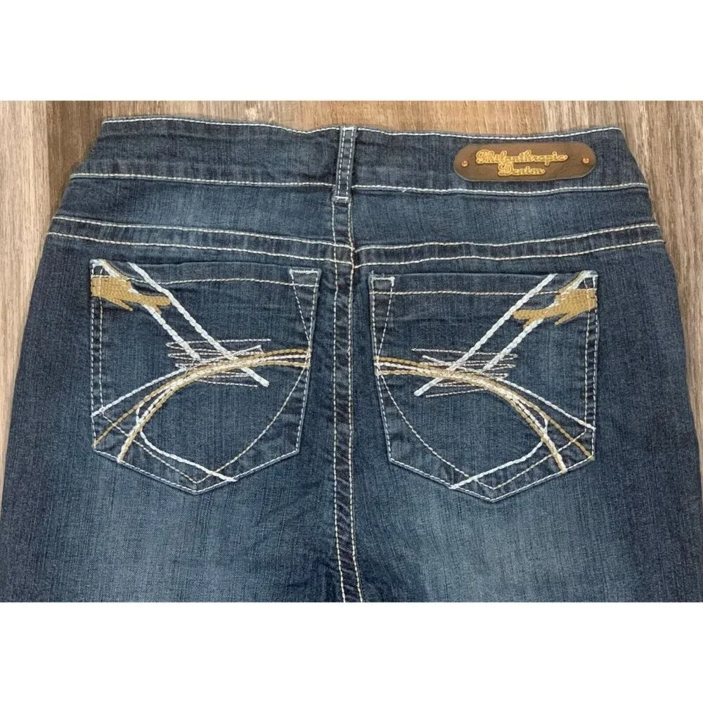 Philanthropic Jeans Womens Size 16 Blue Denim Straight Leg Mid Rise Medium Wash - Picture 4 of 14